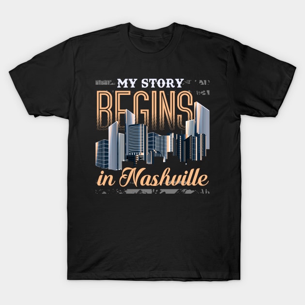 Nashville Tennessee Skyline Tshirt for Women, Men, & Kids T-Shirt by bamalife